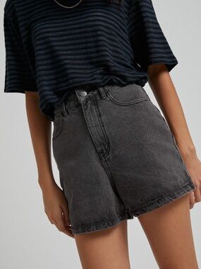 Afends Denim High Waisted Shorts